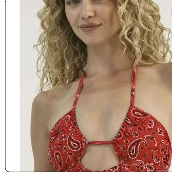 NWT Women's Reversible Bandana Print One Piece Swimsuit, Size XS 0-2 - Picture 4 of 5